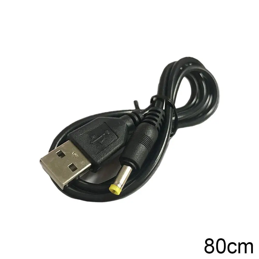 USB-DC 전원 충전 케이블 충전 코드, PSP 1000 2000/3000, 4.0x1.7mm 플러그, 5V 1A 전원 충전 케이블, 80cm, 5V, 1 개