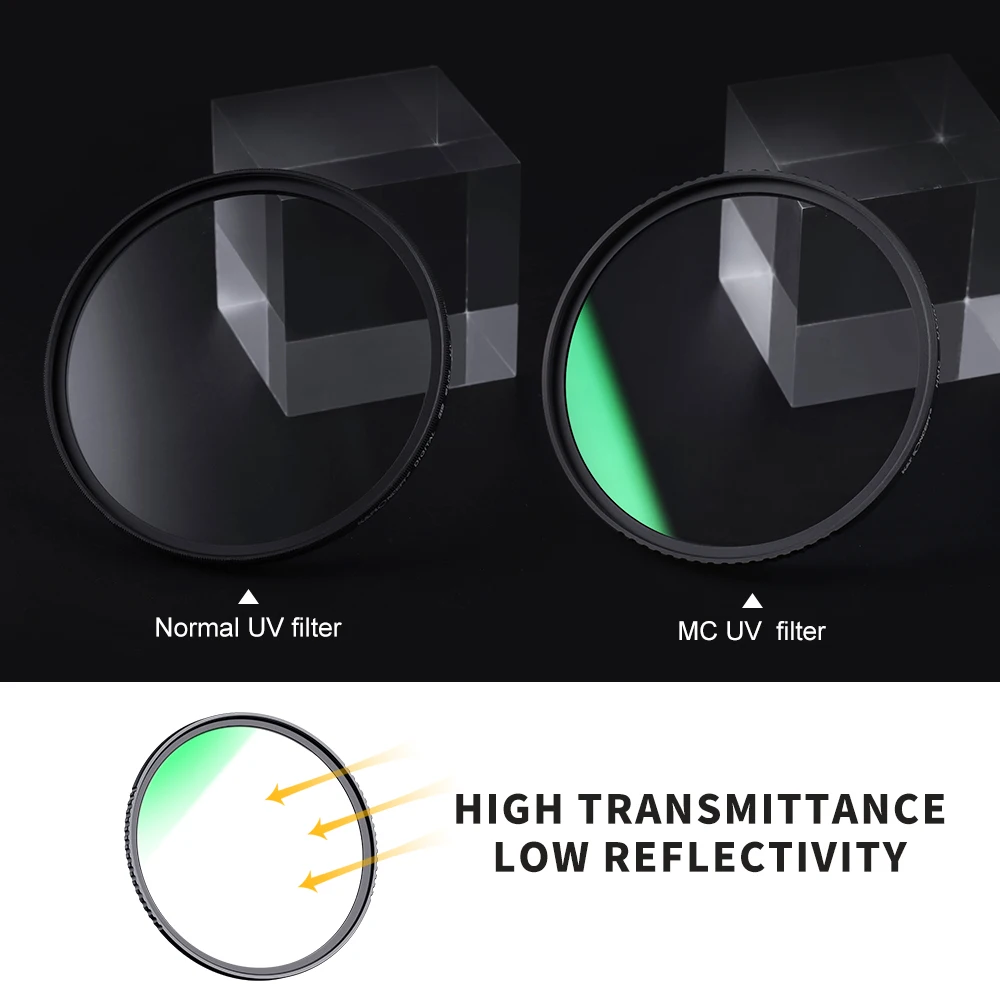 K & F Concept 37-86mm UV 필터 렌즈, MC 울트라 슬림 광학, 다중 코팅 보호, 37mm 49mm 52mm 58mm 62mm 67mm 77mm 82mm