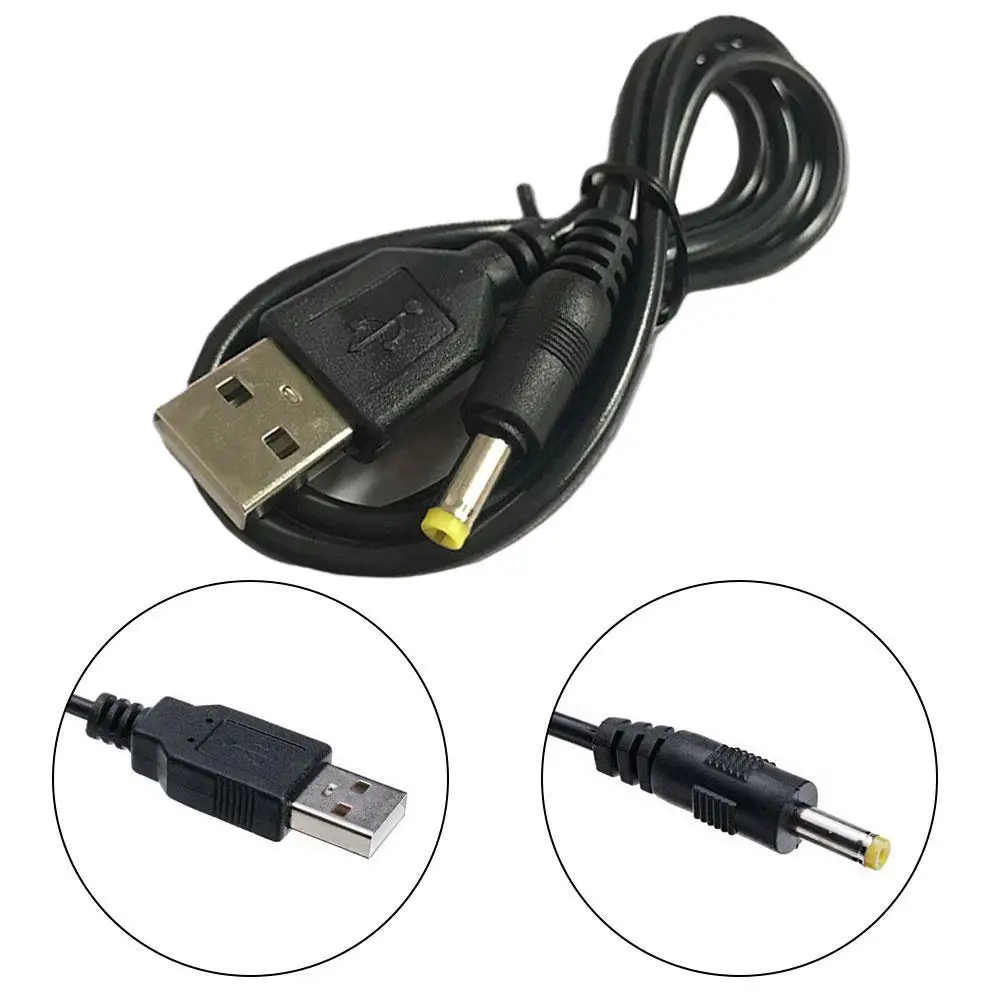 USB-DC 전원 충전 케이블 충전 코드, PSP 1000 2000/3000, 4.0x1.7mm 플러그, 5V 1A 전원 충전 케이블, 80cm, 5V, 1 개