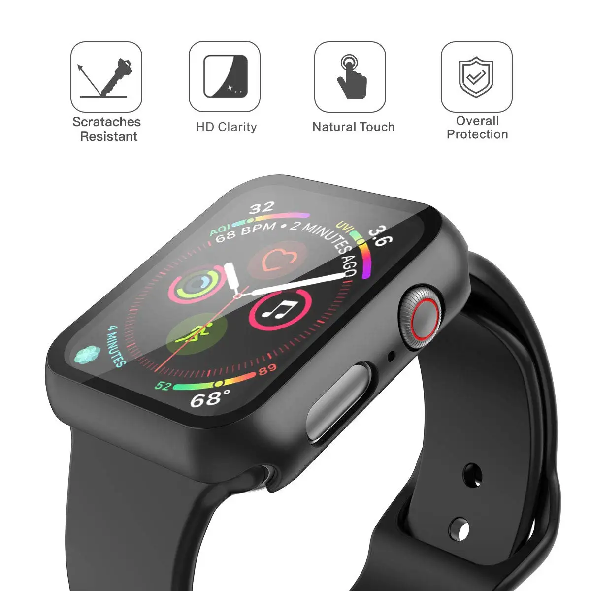 애플 워치 밴드용 케이스, 보호대 PC 범퍼, iWatch, 44mm, 40mm, 42mm, 38mm, 40mm, 44mm, 9, 8, 7, 6, SE, 5, 4, 3, 45mm, 41mm, 울트라 2, 49mm