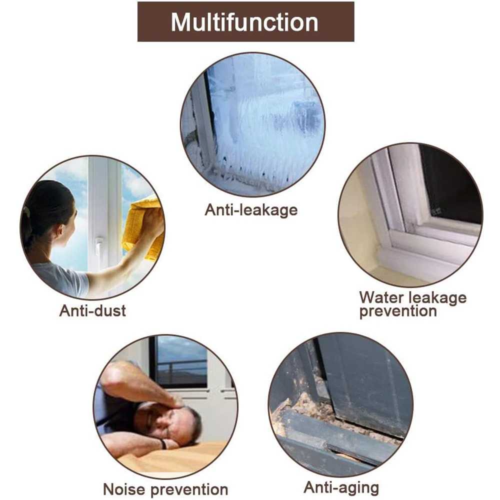 자체 접착식 도어 단열 씰 스트립 테이프, 어쿠스틱 고무 폼 웨더스트립, 창문 사운드 드래프트 스토퍼 웨더스트립