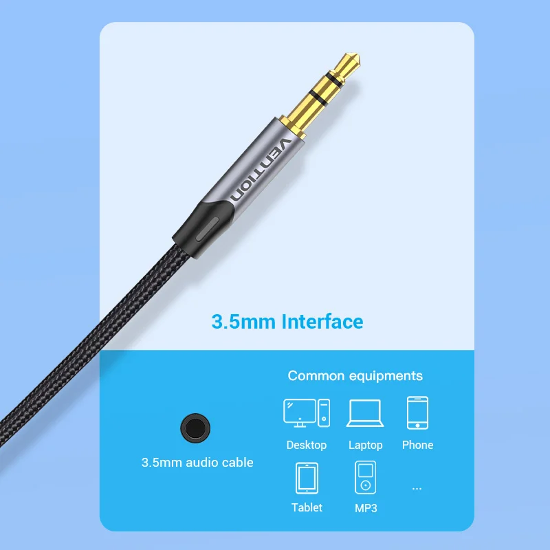 Vention-RCA 케이블 3.5mm 2RCA 분배기 RCA 잭 3.5 RCA 오디오 케이블 스마트폰 앰프 홈 시어터 AUX 케이블 RCA, Vention