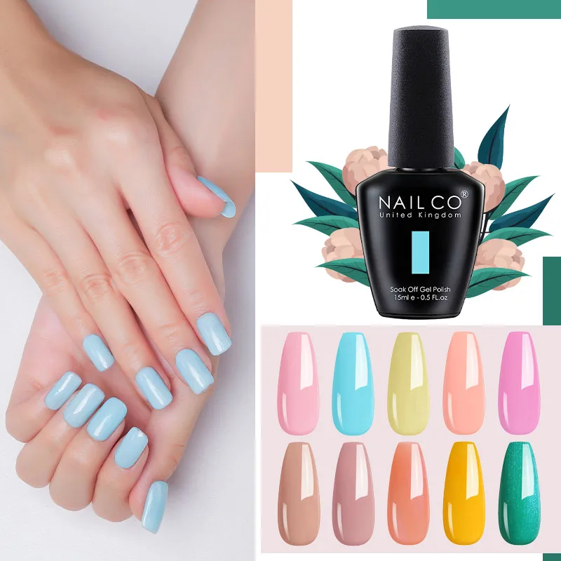 NAILCO-131 색 Vernis 세미 퍼머넌트 UV 바니시 젤 네일 폴리쉬, 네일아트 젤, 매니큐어 디자인, 탑베이스 바니시 하이브리드