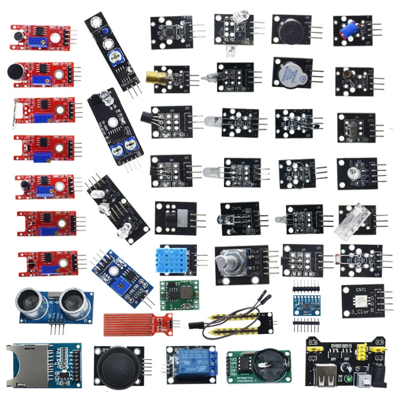 Arduino용 센서 모듈 스타터 키트, 37 in 1 센서 키트, 37 in 1 센서 키트, 화이트 박스, 45 in 1 title=Arduino용 센서 모듈 스타터 키트, 37 in 1 센서 키트, 37 in 1 센서 키트, 화이트 박스, 45 in 1 