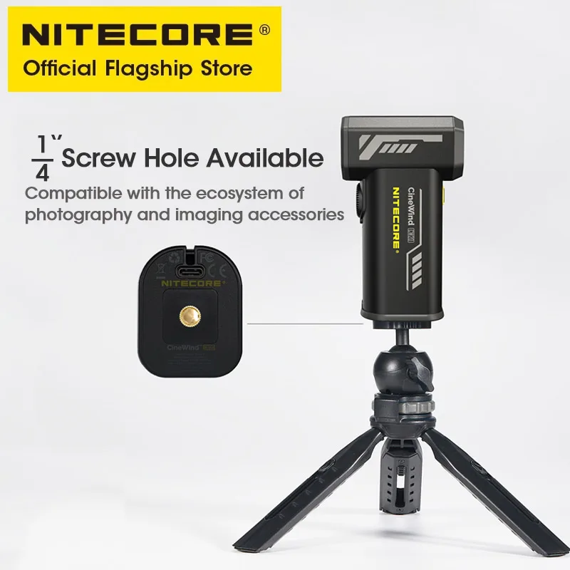 NITECORE 다목적 포켓 사진 선풍기, 캐논, 소니, 짧은 비디오 캠핑용, 전기 휴대용 선풍기, 무단 바람 송풍기, CW20