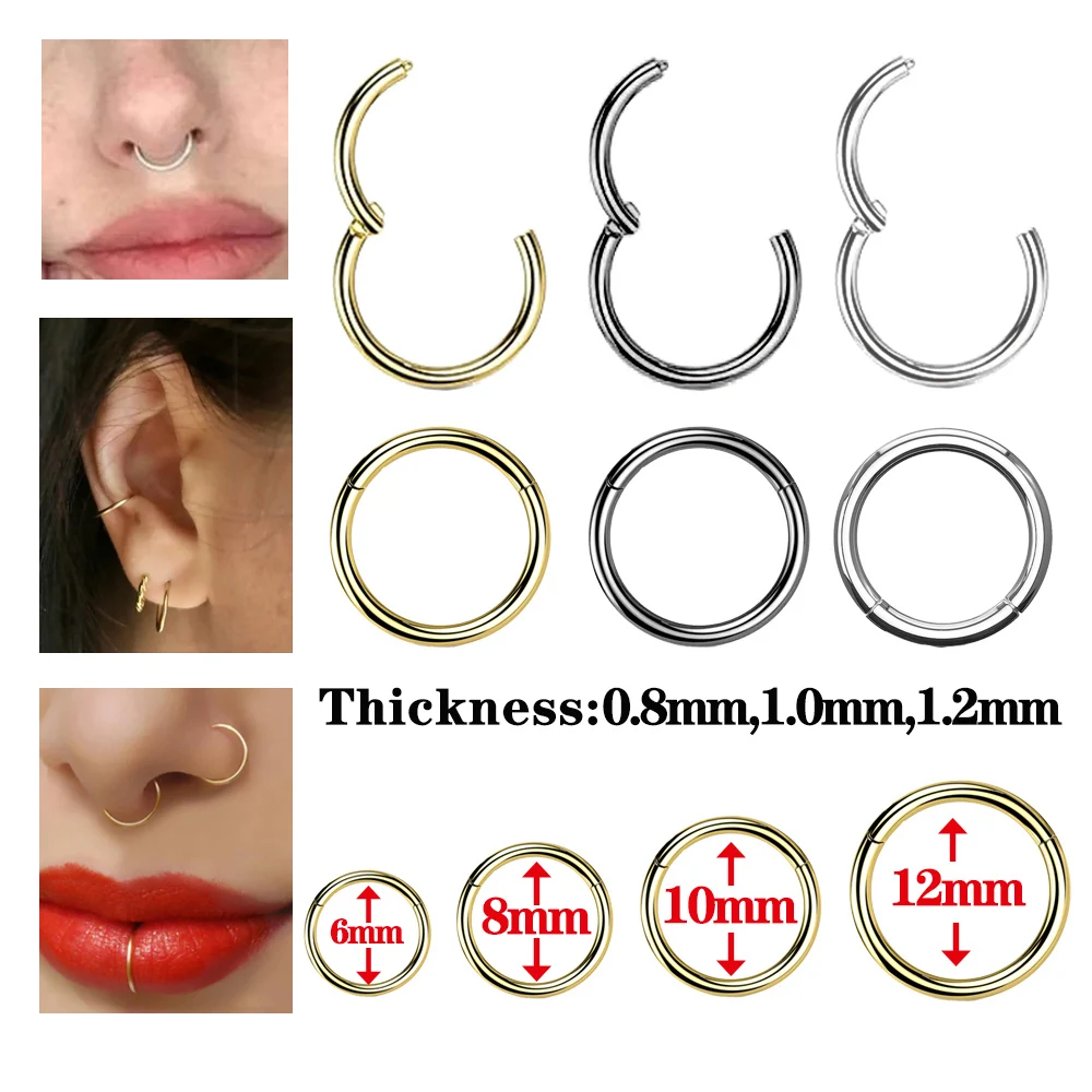 외과 강철 작은 코 링 바디 클립 후프 16G 18G 20G Tragus 격막 연골 피어싱 쥬얼리, 여성 남성 소녀 선물 title=외과 강철 작은 코 링 바디 클립 후프 16G 18G 20G Tragus 격막 연골 피어싱 쥬얼리, 여성 남성 소녀 선물 