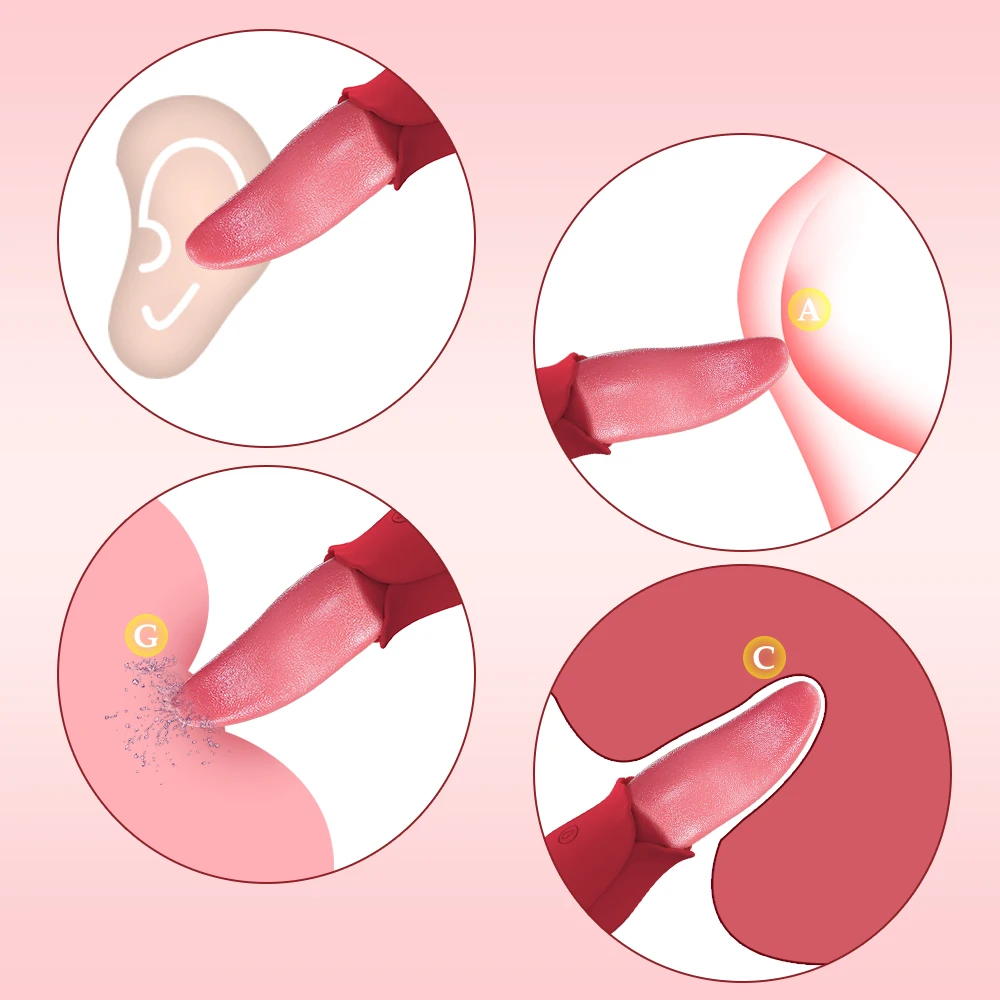 젖꼭지 질 혀로 핥는 진동기 마사지기, 여성 남성 섹스 토이, 질 침투 진동기, 성인 용품