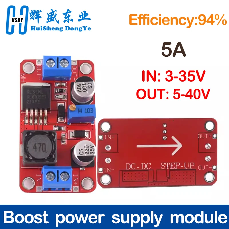 5A DC-DC 스텝 업 파워 모듈 부스트 볼트 컨버터, 3.3V-35V, 5V, 6V, 9V, 12V, 24V, XL6019 title=5A DC-DC 스텝 업 파워 모듈 부스트 볼트 컨버터, 3.3V-35V, 5V, 6V, 9V, 12V, 24V, XL6019 