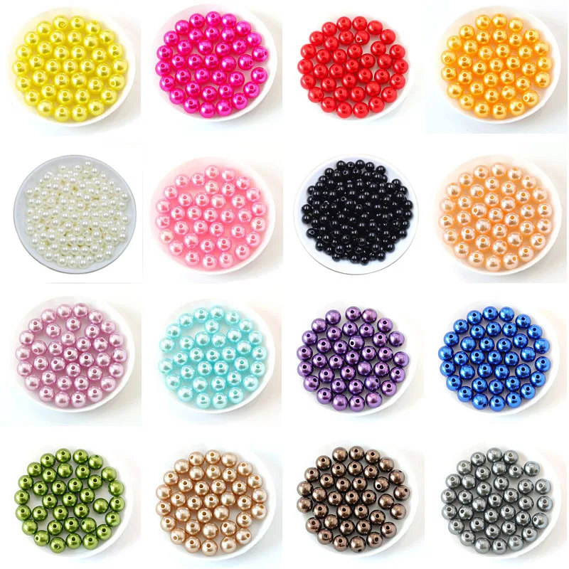 50-1000Pcs 구멍 ABS 모조 진주 구슬 4/6/8/10/12MM DIY 쥬얼리에 대 한 라운드 플라스틱 아크릴 스페이서 구슬 결과 만들기 title=50-1000Pcs 구멍 ABS 모조 진주 구슬 4/6/8/10/12MM DIY 쥬얼리에 대 한 라운드 플라스틱 아크릴 스페이서 구슬 결과 만들기 