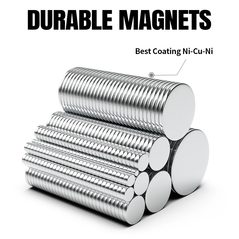 강력한 원형 자석 NdFeB 네오디뮴, N35 초강력 자석, 2x2, 4x2, 5x2, 6x2, 8x2, 10x2, 12x2, 15x2, 20x2, 25x2mm imanes 디스크