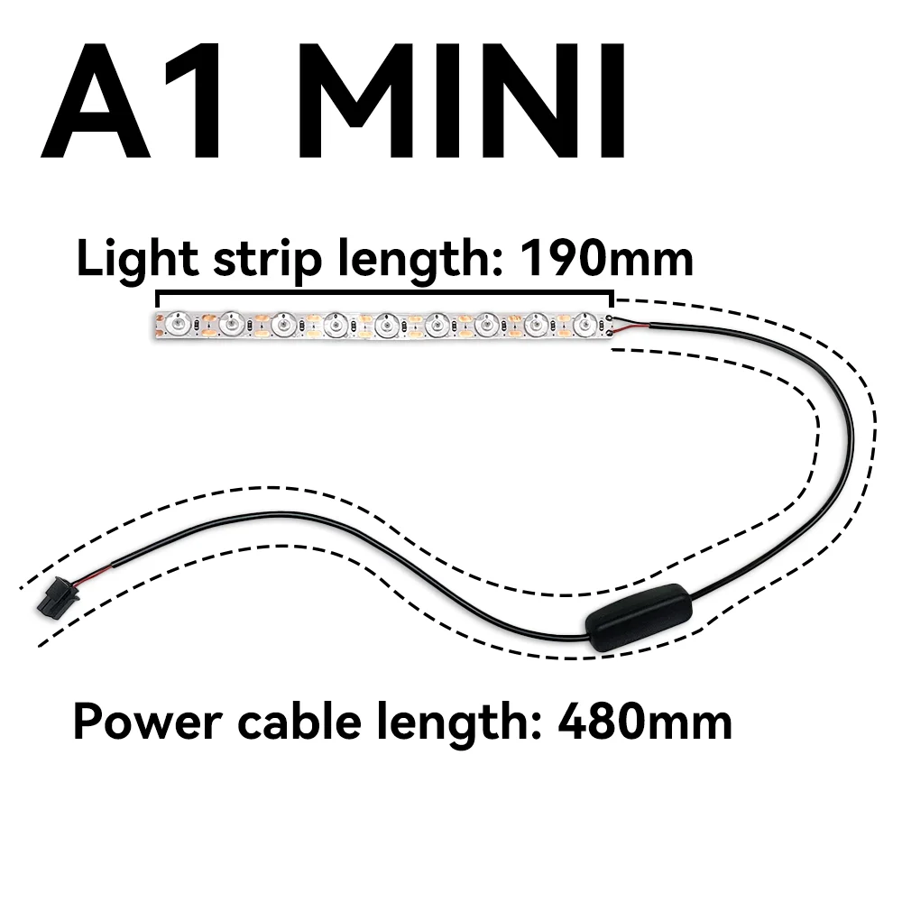 Bambu lab A1/A1 mini LED 조명 스트립, Ra95 필 라이트, 24V 매우 밝은 Bamblab 3D 프린터 액세서리