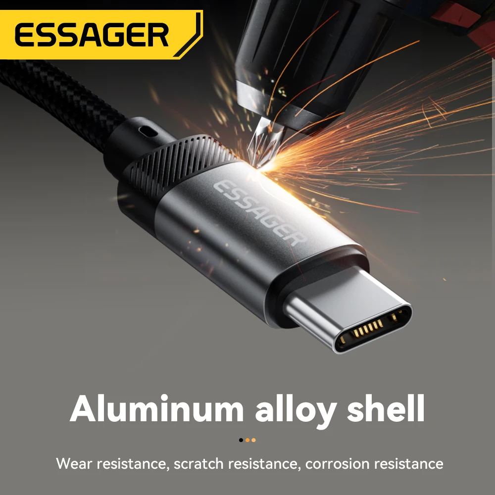 Essager C타입-3.5mm 잭 AUX 케이블, 아이폰 15 삼성 맥북 라이트닝-3.5mm 헤드폰 오디오 어댑터, 아이폰 14 13