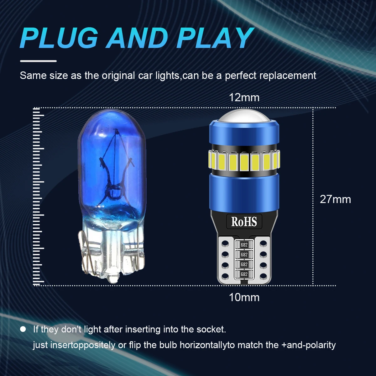 NLpearl-T10 W5W LED CANBUS, 오류 없음, 12V 자동차 사이드 인테리어 조명, 168 194 3030 SMD BMW 아우디 슈퍼 브라이트 자동차 인테리어 조명, 2 개