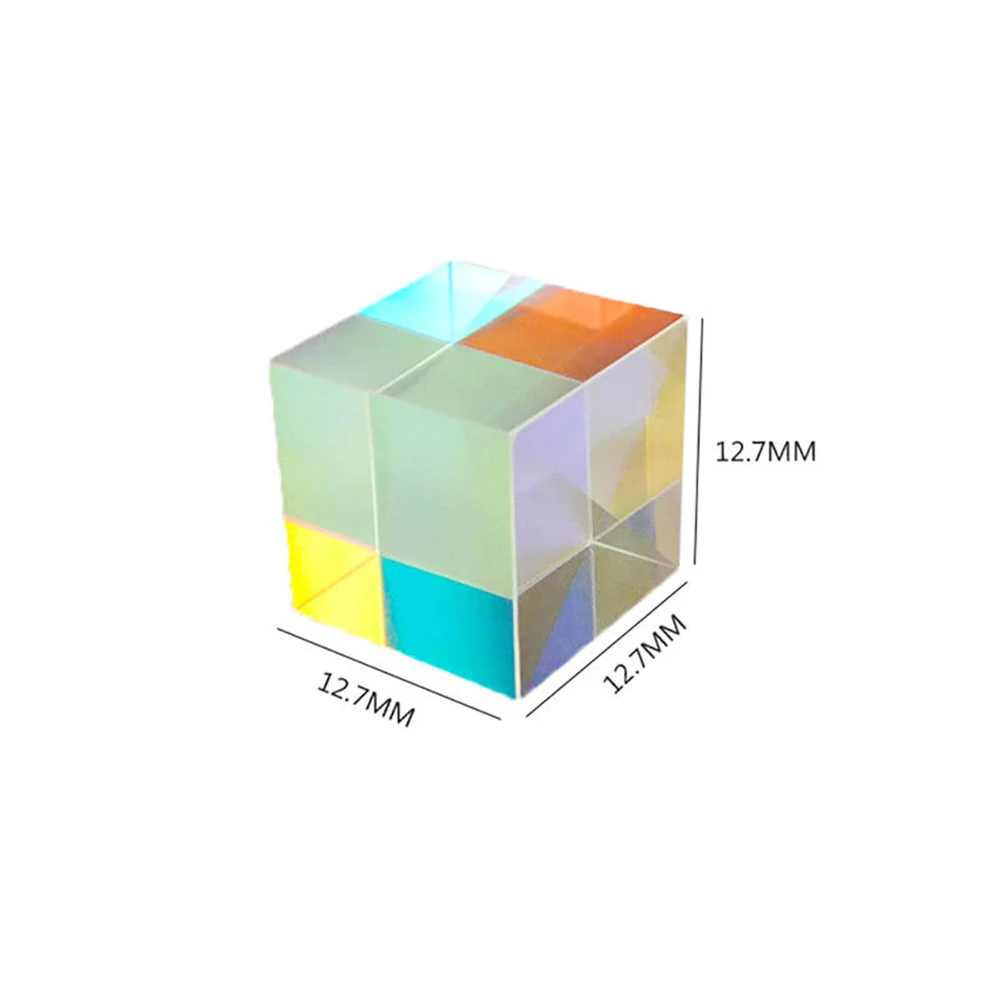 광학 유리 X 큐브 이색성 큐브 디자인 큐브 프리즘, RGB 결합기 스플리터, 교육 선물 수업, 물리학 교육 장난감