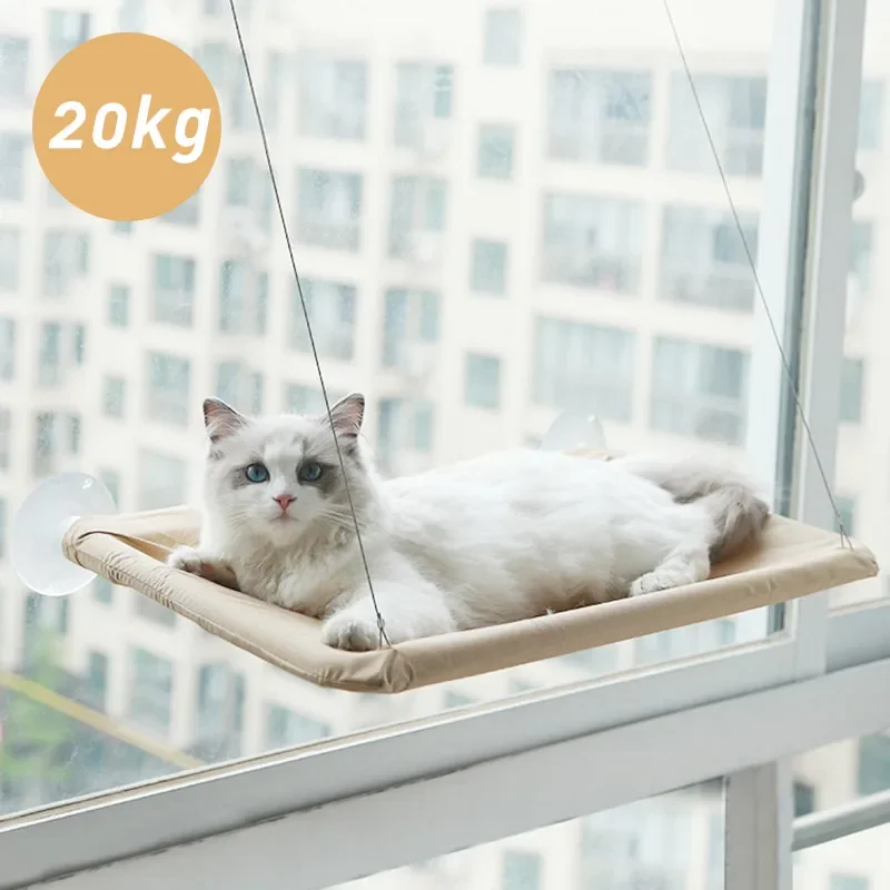 20KG 애완 동물 고양이 해먹 교수형 고양이 침대 베어링 편안한 고양이 써니 창 좌석 마운트 새끼 고양이 등반 프레임 애완 동물 액세서리