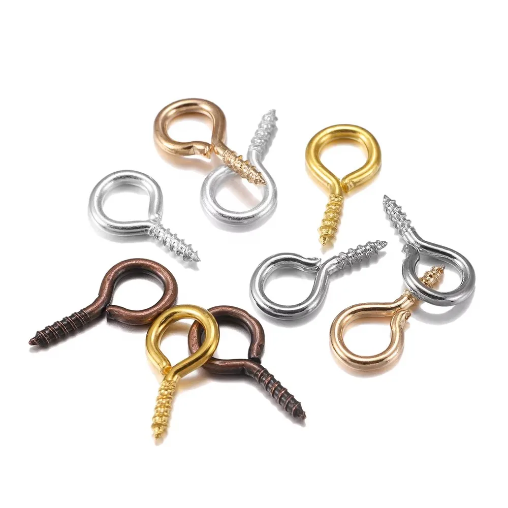 100/200 개/몫 금속 작은 작은 스크류 아이 핀 Eyepins 후크 Eyelets 스레드 claspps 후크 보석 만들기에 대 한 결과 공급 title=100/200 개/몫 금속 작은 작은 스크류 아이 핀 Eyepins 후크 Eyelets 스레드 claspps 후크 보석 만들기에 대 한 결과 공급 
