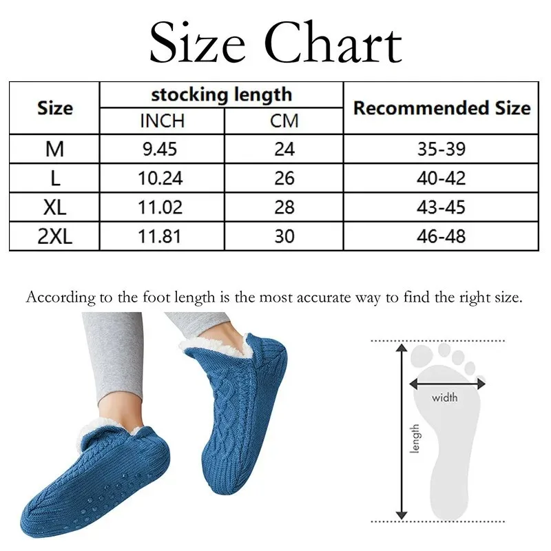실내 겨울 슬리퍼 양말, 남성용 바닥 양말, 가정 침실 수면 양말, 미끄럼 방지 니트, 성인 플러스 플리스, 따뜻한 카펫 삭스