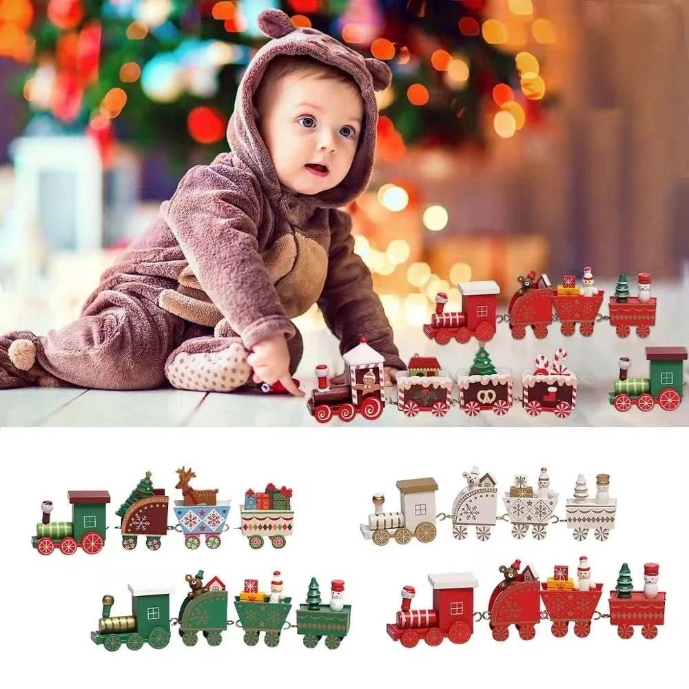 크리스마스 기차 크리스마스 크리스마스 장식 홈 2024 크리스털 나무 장식 Xmas Navidad Noel 선물 새해 2025