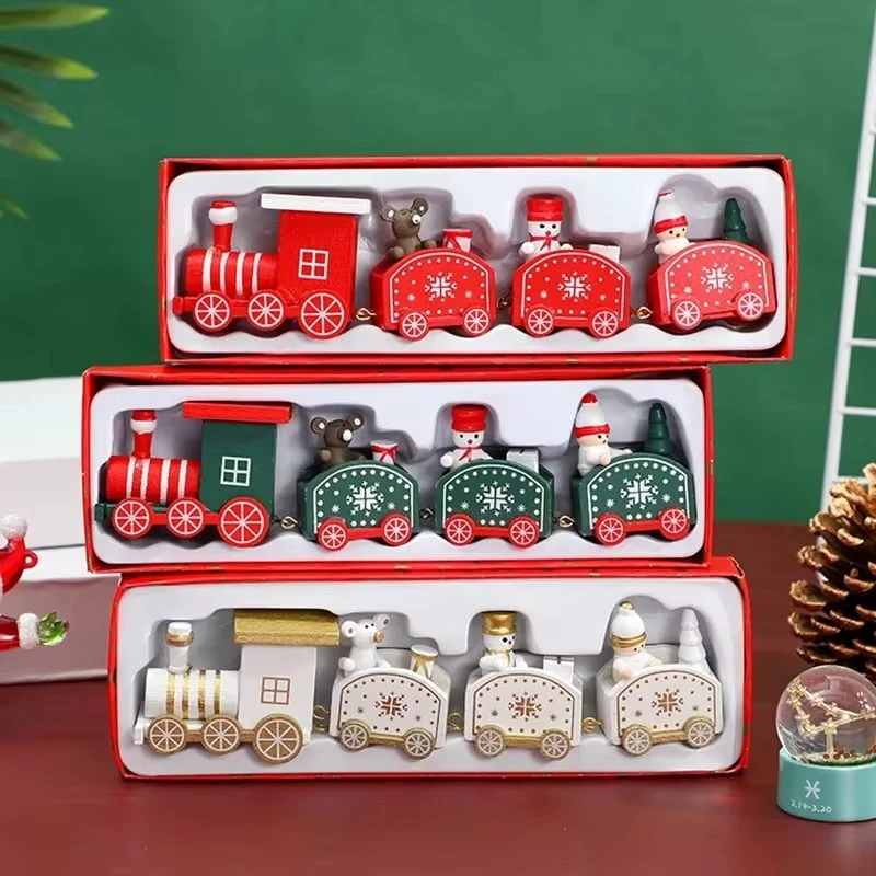 크리스마스 기차 크리스마스 크리스마스 장식 홈 2024 크리스털 나무 장식 Xmas Navidad Noel 선물 새해 2025