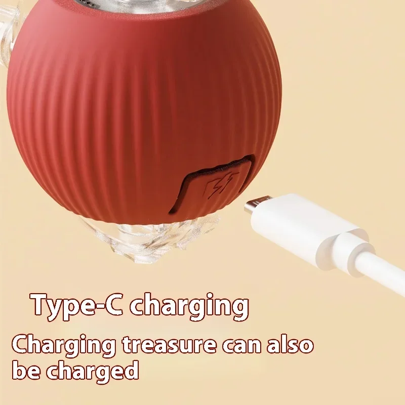 USB 충전식 인터랙티브 고양이 장난감 공, 고양이 키티 애완동물용 자동 전동 볼 장난감, 스마트 자동 티저