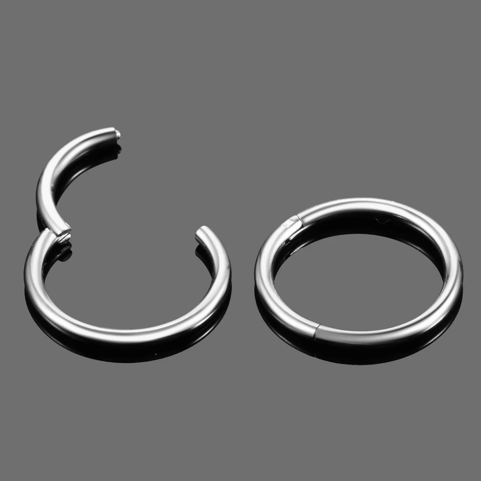 티타늄 세그먼트 코 피어싱, Septum Clicker Pirsing 귀걸이, 14G Nostril 피어싱, 나선형 소라 피어싱, Nariz 20G 쥬얼리, 1PC