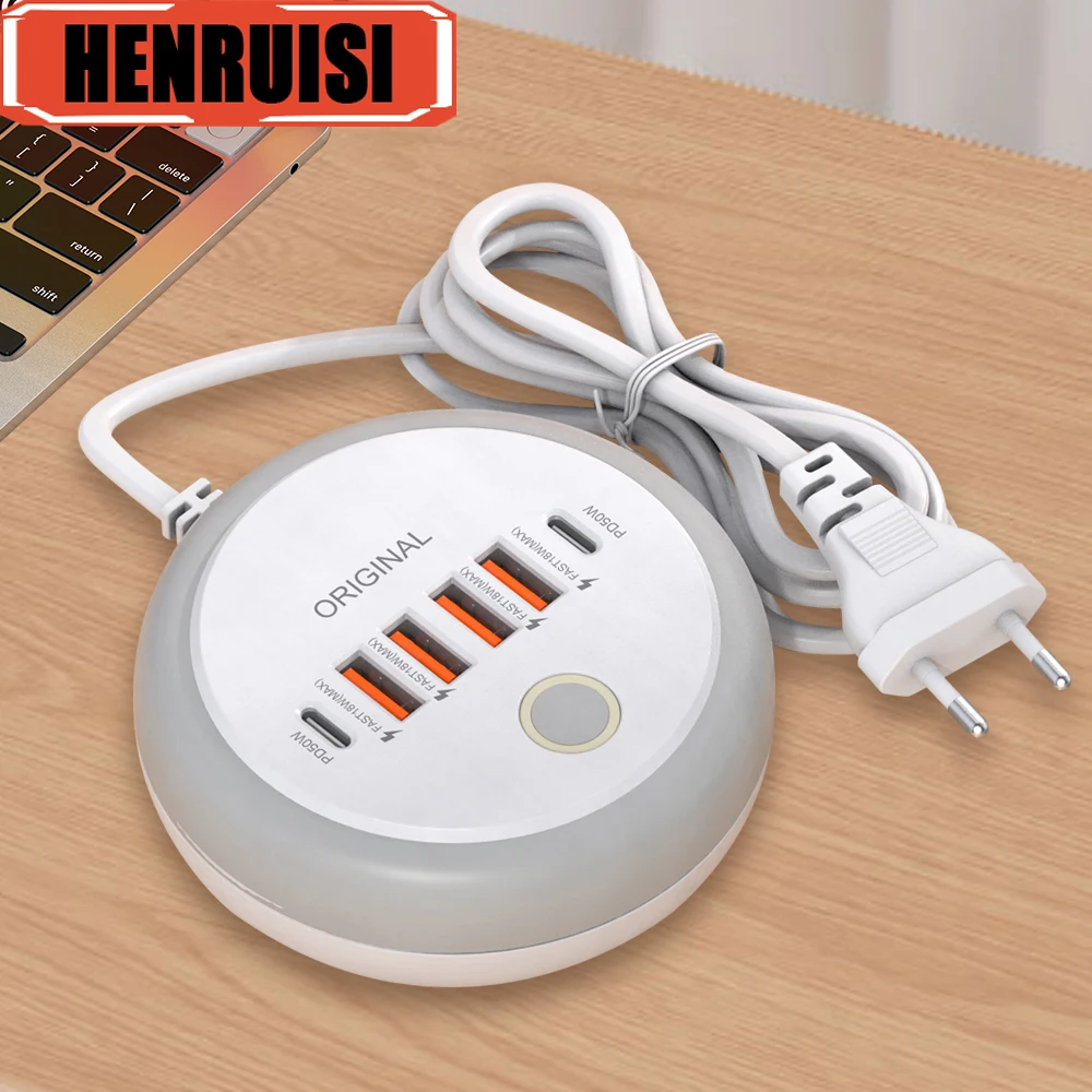멀티탭 멀티 포트 USB C 소켓, 고속 충전 벽 충전기, 아이폰 12 13 용 USB 어댑터, 50W title=멀티탭 멀티 포트 USB C 소켓, 고속 충전 벽 충전기, 아이폰 12 13 용 USB 어댑터, 50W 