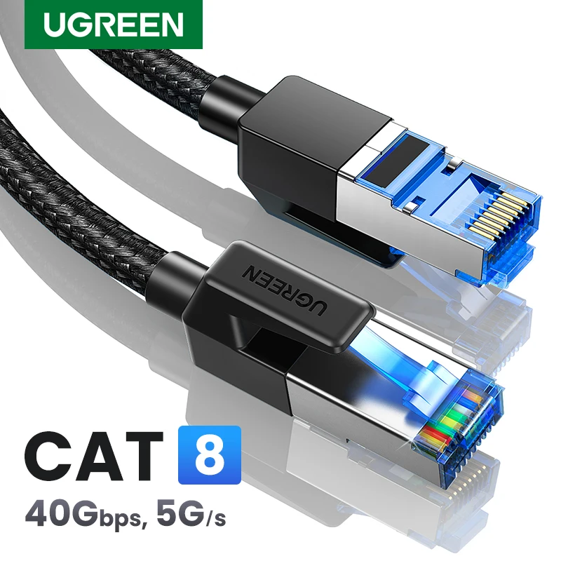 UGREEN 이더넷 케이블 CAT8 40Gbps 2000MHz CAT 8 네트워킹 면화 꼰 인터넷 Lan 코드 PS 4 라우터 RJ45 케이블 title=UGREEN 이더넷 케이블 CAT8 40Gbps 2000MHz CAT 8 네트워킹 면화 꼰 인터넷 Lan 코드 PS 4 라우터 RJ45 케이블 