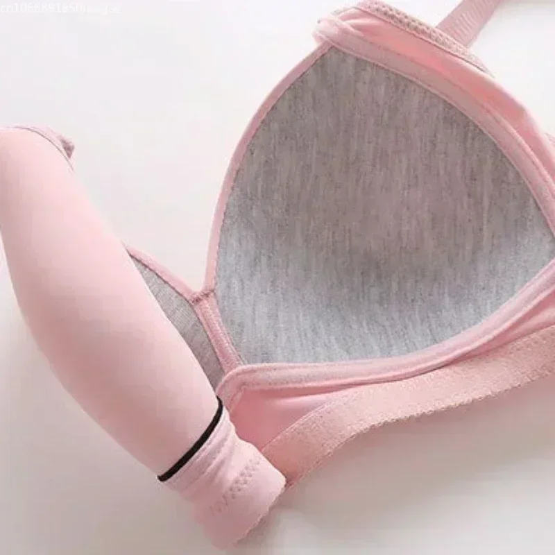 스포츠 브래지어 Bralette 섹시한 대형 강철 반지 없음 란제리는 통기성 여성 속옷을 밀어 얇은 컵 광택 브래지어 Mujer