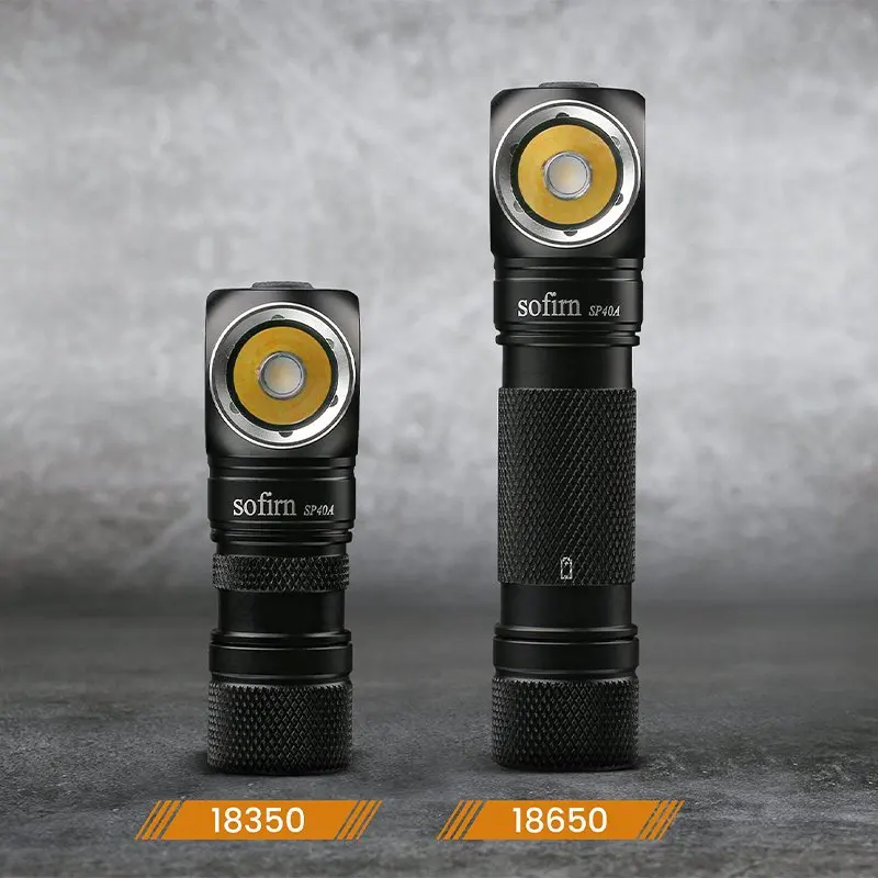 Sofirn SP40A TIR 광학 충전식 LED 전조등 LH351D 1200lm 18650 헤드라이트 18350 자석 꼬리가 있는 각도 손전등