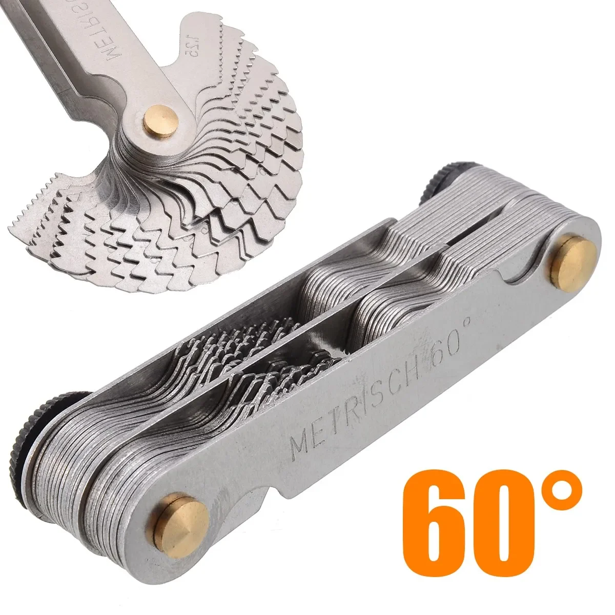 1pc 55/60도 미터법 인치 나사 플러그 게이지 기어 치아 나사 피치 게이지 측정 센터 Metrisch 나사 측정 도구 title=1pc 55/60도 미터법 인치 나사 플러그 게이지 기어 치아 나사 피치 게이지 측정 센터 Metrisch 나사 측정 도구 