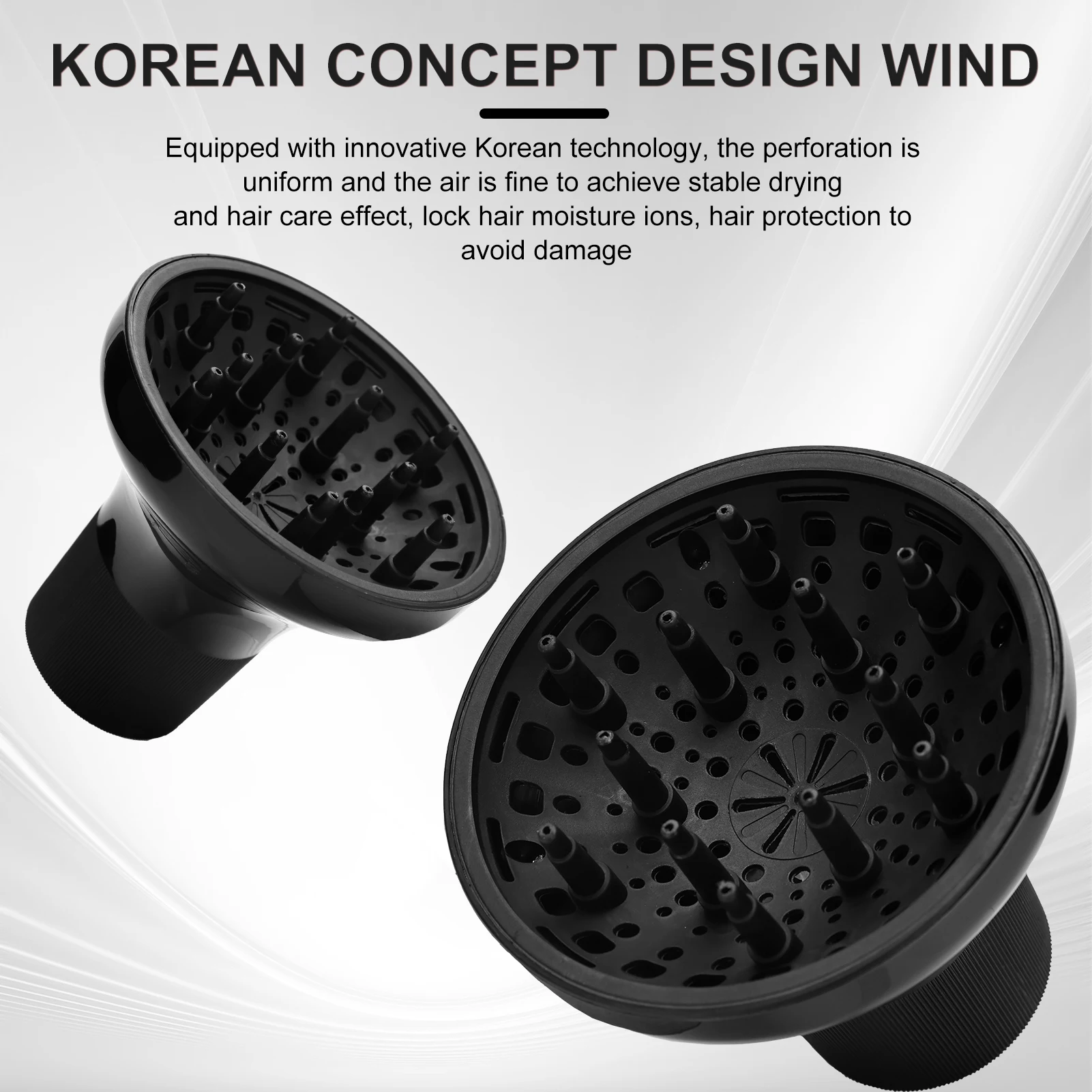 컬을위한 살롱 범용 헤어 드라이어 디퓨저 온도 방지 헤어 이발소 홈 건조 송풍기 헤어 스타일링 액세서리