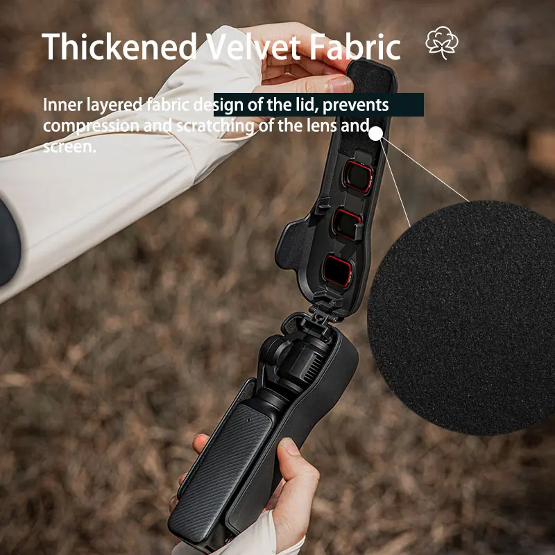 STARTRC DJI Osmo Pocket 3 보호 케이스 카메라 렌즈 화면 보호기 Anti-fall 플립 커버 퀵 릴리스 케이스 액세서리