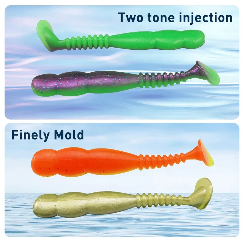ESFISHING 인공 미끼 낚시 미끼 Rock Viber Shad 50mm 95mm 115mm 150mm Rock Shiner 소프트 미끼 Pesca 파이크 송어 낚시