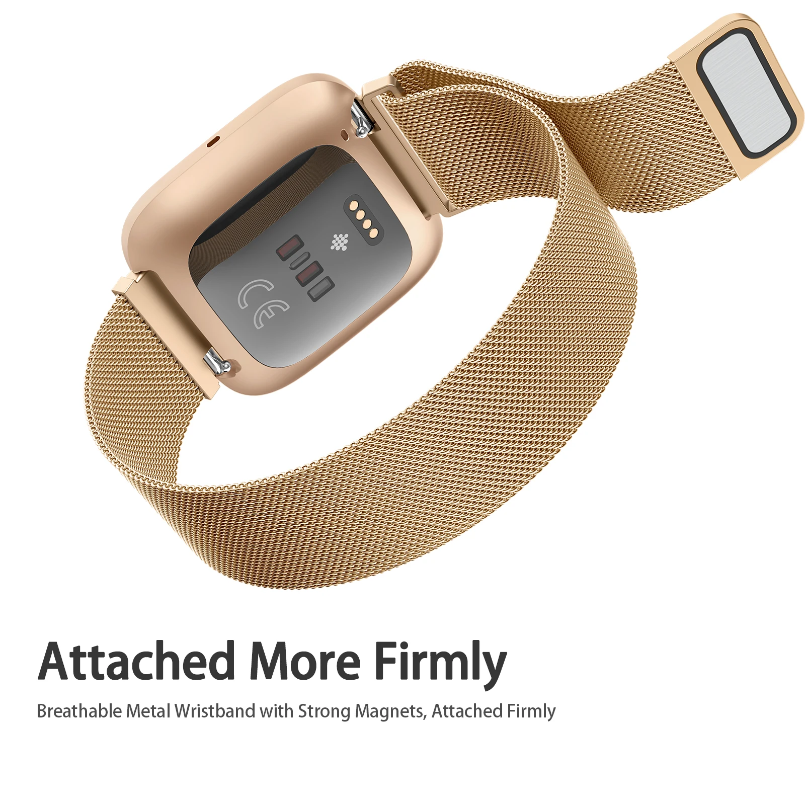 Fitbit Versa 1/Versa 2/versa 3/Versa 4용 금속 마그네틱 스트랩 Fitbit Versa Lite/Sense 2 스트랩용 밴드 팔찌 손목 밴드