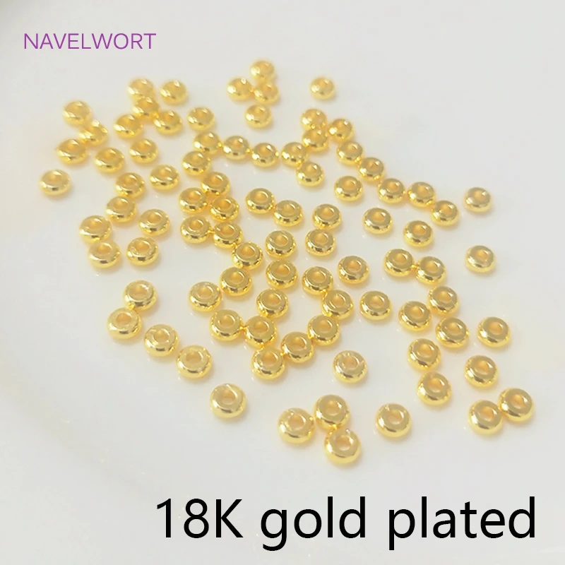 팔찌 만들기, 구슬 분리기, 보석 피팅, DIY 보석 만들기 용품에 대한 18k 골드 도금 스페이서 비즈 도매