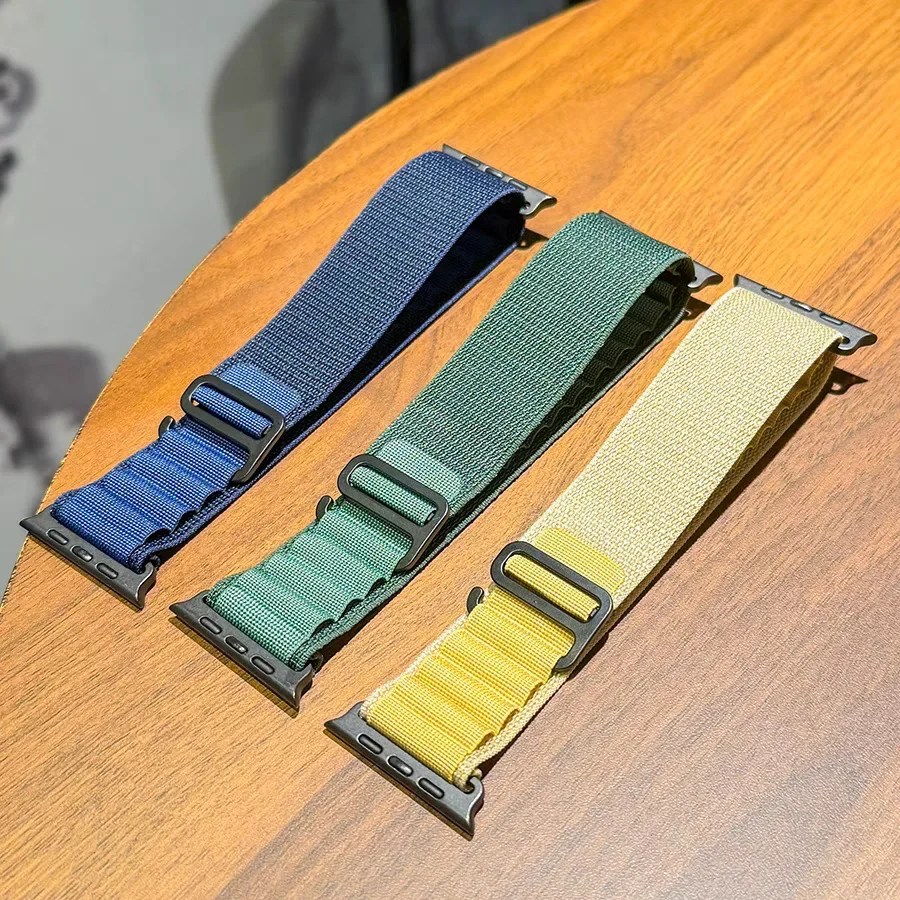 Alpine for Apple Watch 10 42/46mm 스트랩 44mm 40mm 45mm 41mm 38mm Correa 나일론 팔찌 iWatch 시리즈 7 6 3 5 Se 8 9 Ultra2 49mm