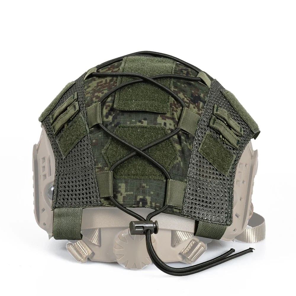 ​ 빠른 MH PJ BJ OPS 코어 헬멧 용 전술 헬멧 커버 Airsoft Paintball 탄성 코드가있는 하이 컷 헬멧 커버 카모