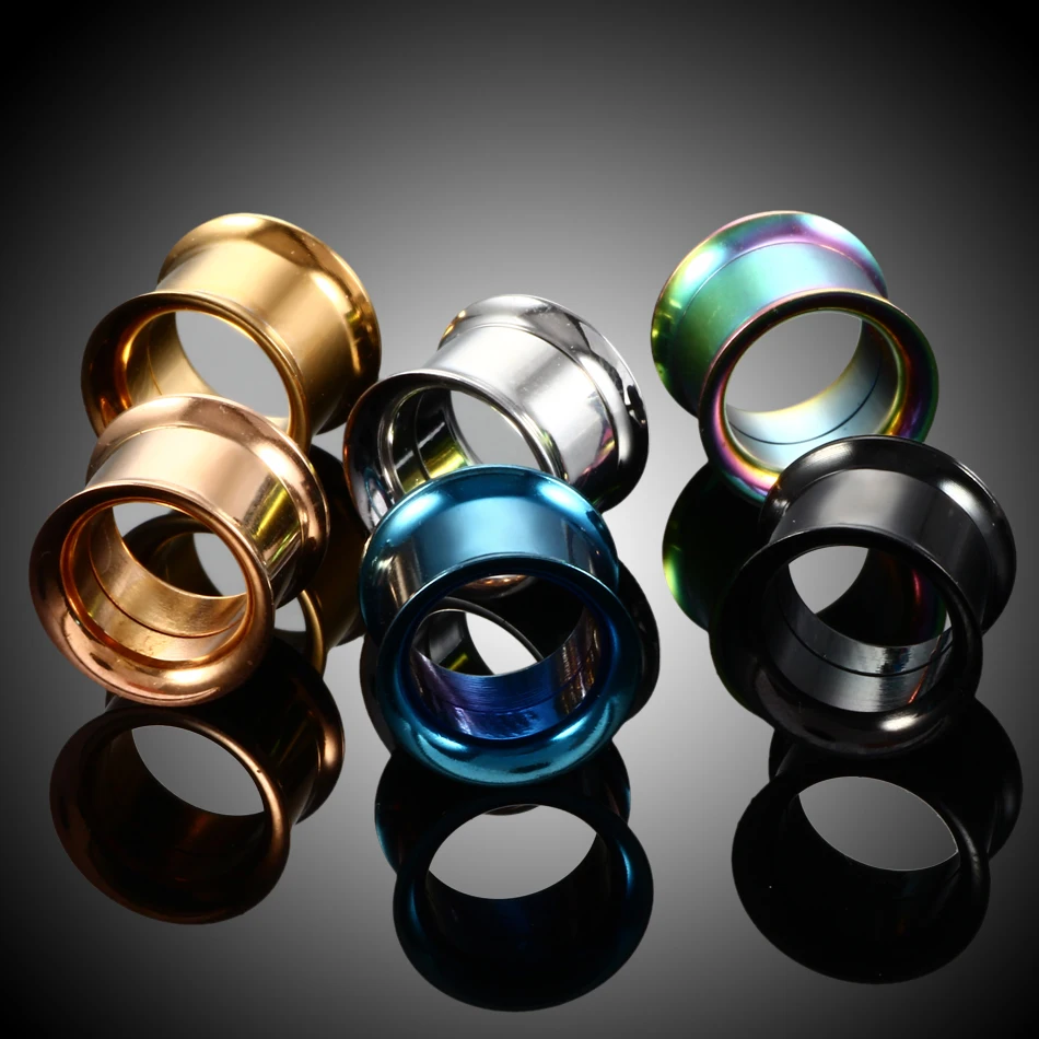 2 개/몫 2mm-30mm 스테인레스 스틸 귀 들장미 확장기 터널 및 플러그 귀걸이 나사 식 귀 확장 귀 확장