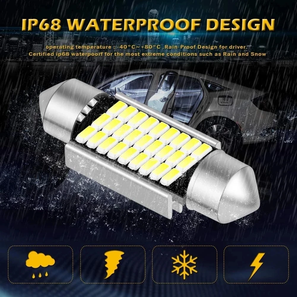 Festoon 31mm 36mm 39mm 41mm 고품질 슈퍼 밝은 LED 전구 C5W C10W 자동차 번호판 빛 자동 인테리어 독서 돔 램프