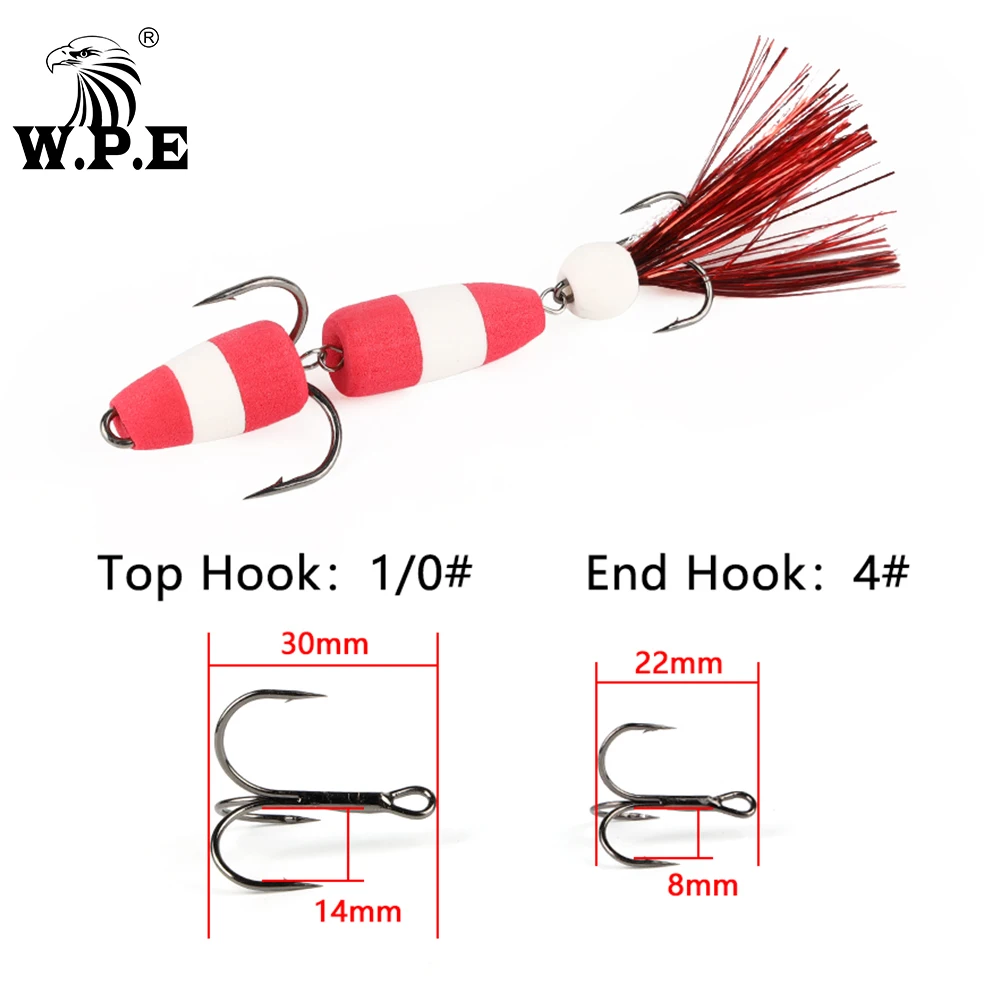 W.P.E 새로운 낚시 미끼 1pcs M 수영 미끼 소프트 미끼 고밀도 폼 미끼 낚시 태클 여러 가지 빛깔의베이스 인공 미끼 Wobblers