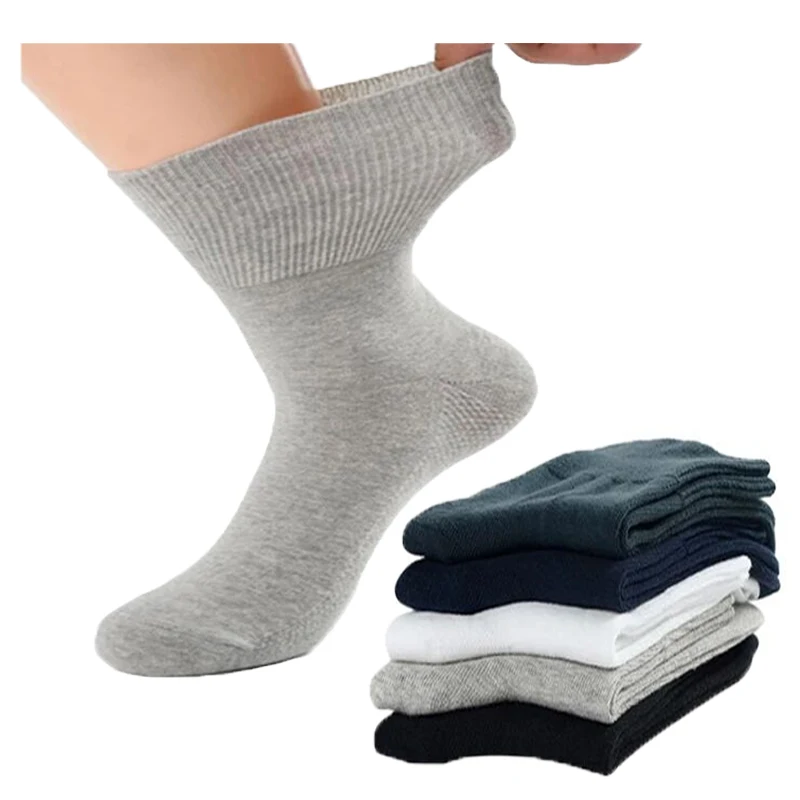 10PCS = 5Pairs 느슨한 입 양말 당뇨병 예방 정맥류 코튼 편안한 노인 고혈압 환자 뚱뚱한 남자 양말 선물 title=10PCS = 5Pairs 느슨한 입 양말 당뇨병 예방 정맥류 코튼 편안한 노인 고혈압 환자 뚱뚱한 남자 양말 선물 