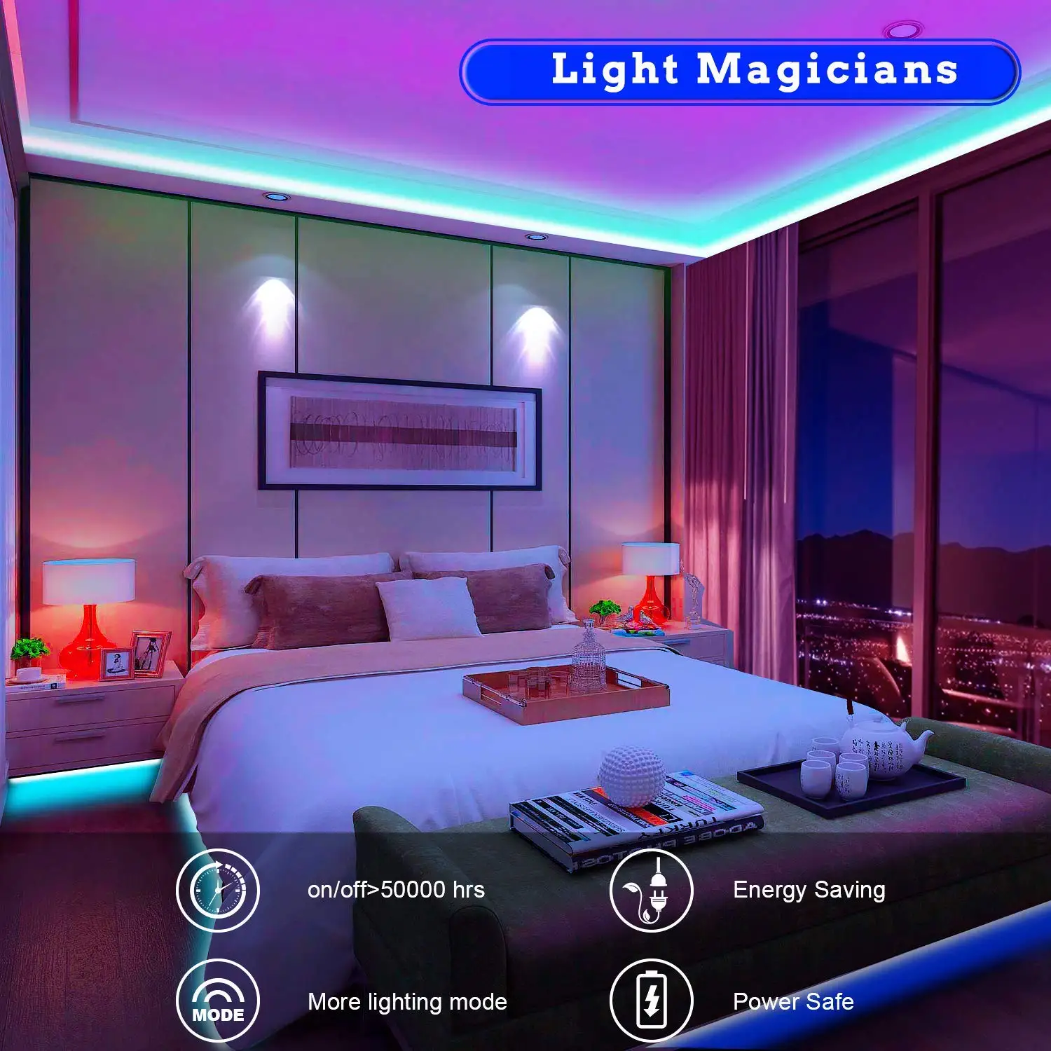 USB LED 스트립 조명 RGB 5050, 색상 변경, 블루투스 앱 제어, LED 램프 다이오드 테이프 리본, 방 장식, TV 백라이트, 1-40m