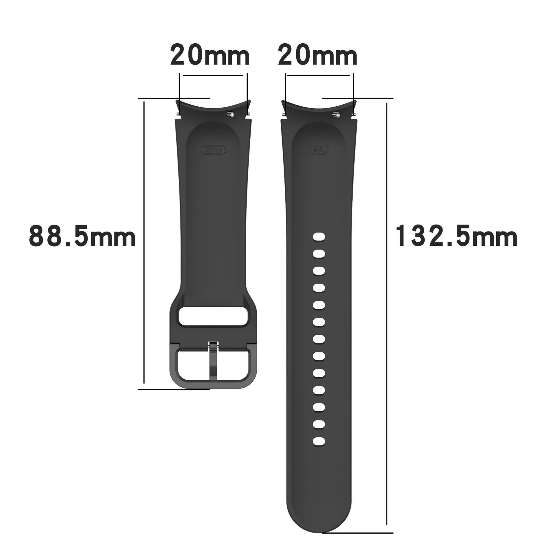 삼성 갤럭시 시계 용 실리콘 스트랩 7 6 5 4 44mm 40mm 프로 45mm 스포츠 20mm 시계 밴드 팔찌 갤럭시 Watch6 클래식 43mm 47mm
