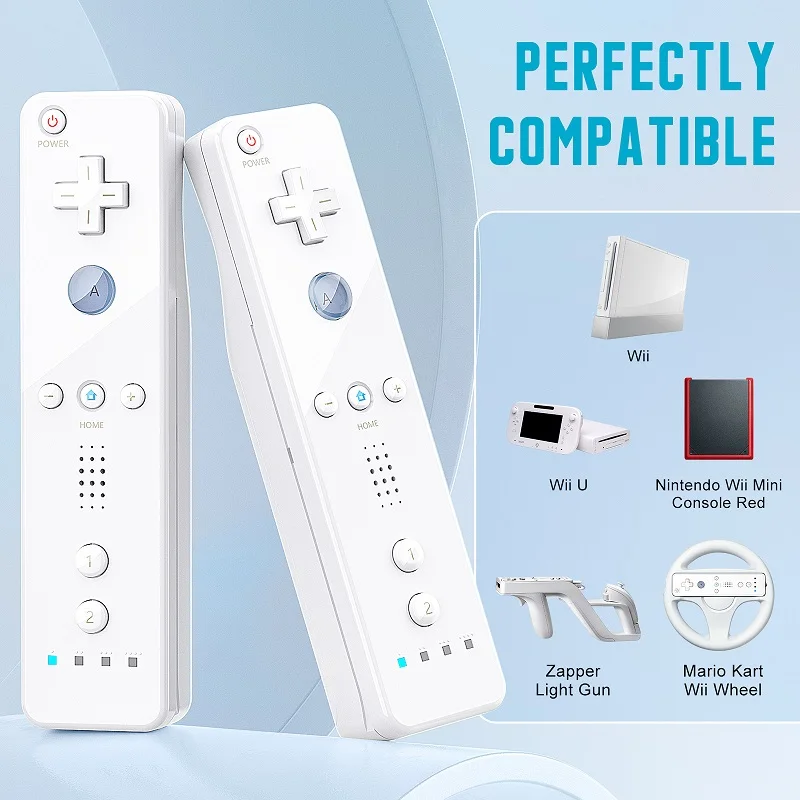 닌텐도 Wii 컨트롤러 세트, 옵션 모션 플러스 조이스틱, 무선 원격 게임 패드, 실리콘 케이스 비디오 게임, 2 in 1
