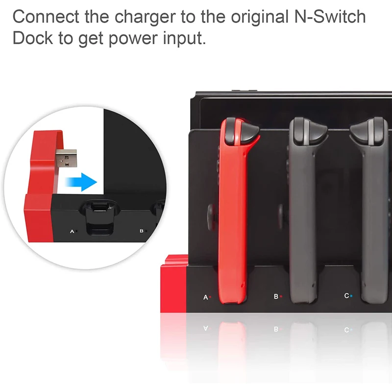 닌텐도 스위치 Joy-Con 컨트롤러 충전기 도크 스탠드 스테이션 홀더 스위치 NS Joy-Con 게임 지원 도크 충전