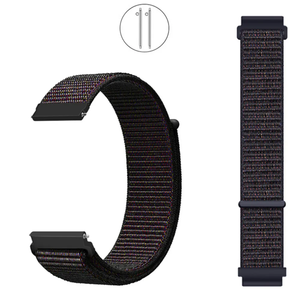 Amazfit GTR 47mm/GTR2/2e/3/3 Pro/4/GTS/2/mini/3/4 Amazfit Balance/bip 5/Stratos 2 2S 용 20mm 22mm 나일론 루프 스트랩