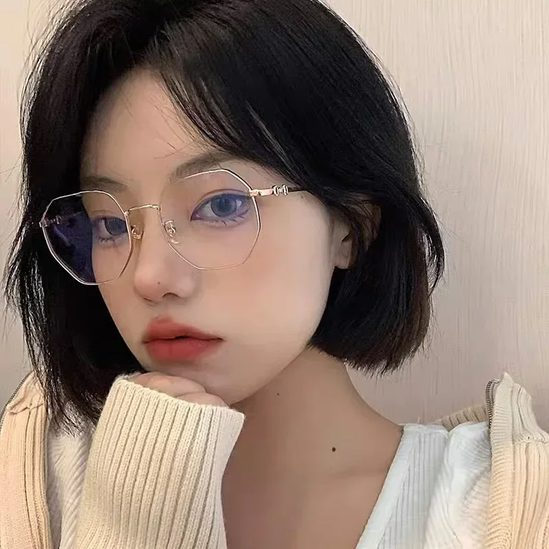 럭셔리 안티 블루 라이트 근시 안경 유행 여성 마이너스 디옵터 안경 패션 근시 안경 처방 안경