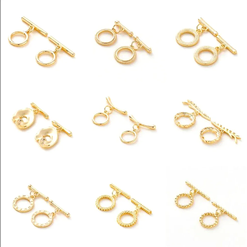 2-6 세트 14K/18K 골드 도금 황동 OT 걸쇠 토글 걸쇠 커넥터 DIY 팔찌 목걸이 쥬얼리 결과 액세서리 만들기 title=2-6 세트 14K/18K 골드 도금 황동 OT 걸쇠 토글 걸쇠 커넥터 DIY 팔찌 목걸이 쥬얼리 결과 액세서리 만들기 