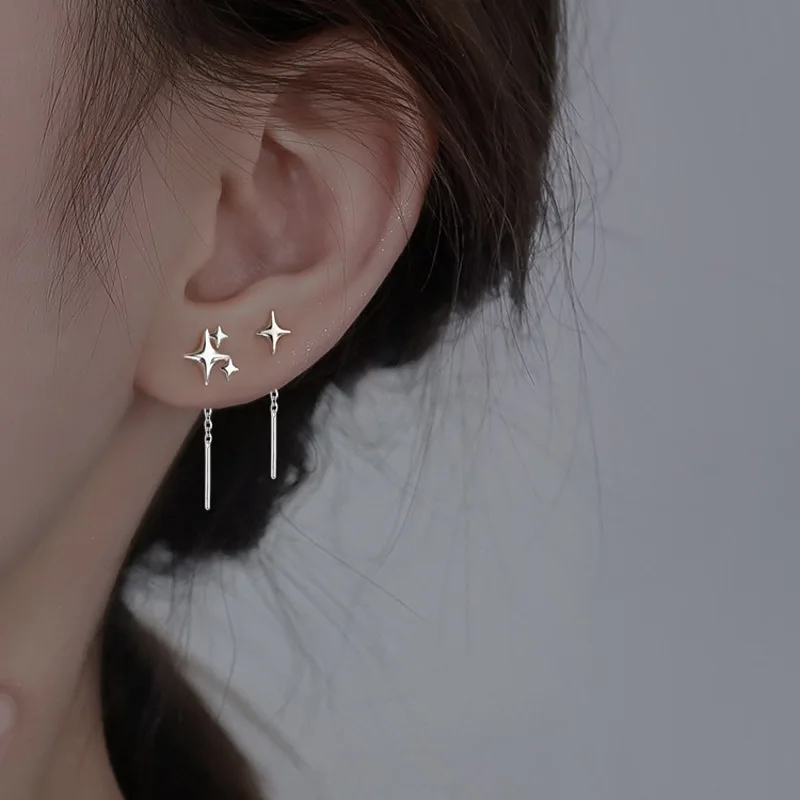 여자를위한 Ventfille 925 스털링 실버 스타 귀걸이 여자 간단한 Tassels 체인 패션 오피스 쥬얼리 선물 Dropshipping title=여자를위한 Ventfille 925 스털링 실버 스타 귀걸이 여자 간단한 Tassels 체인 패션 오피스 쥬얼리 선물 Dropshipping 