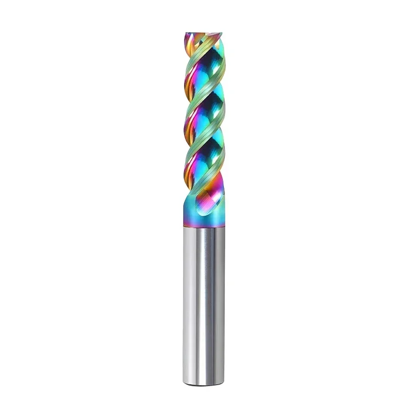 U 슬롯 카바이드 엔드밀 HRC65 3 플루트 DLC 코팅 텅스텐 스티엔 밀링 커터 4mm 6mm 8mm 10mm 12mm 알루미늄 용 CNC 도구